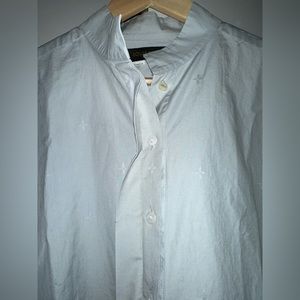 🔴SOLD Women’s Louis Vuitton Button Shirt Blue long Sleeve Small, 8 US, 38 FR/EU,